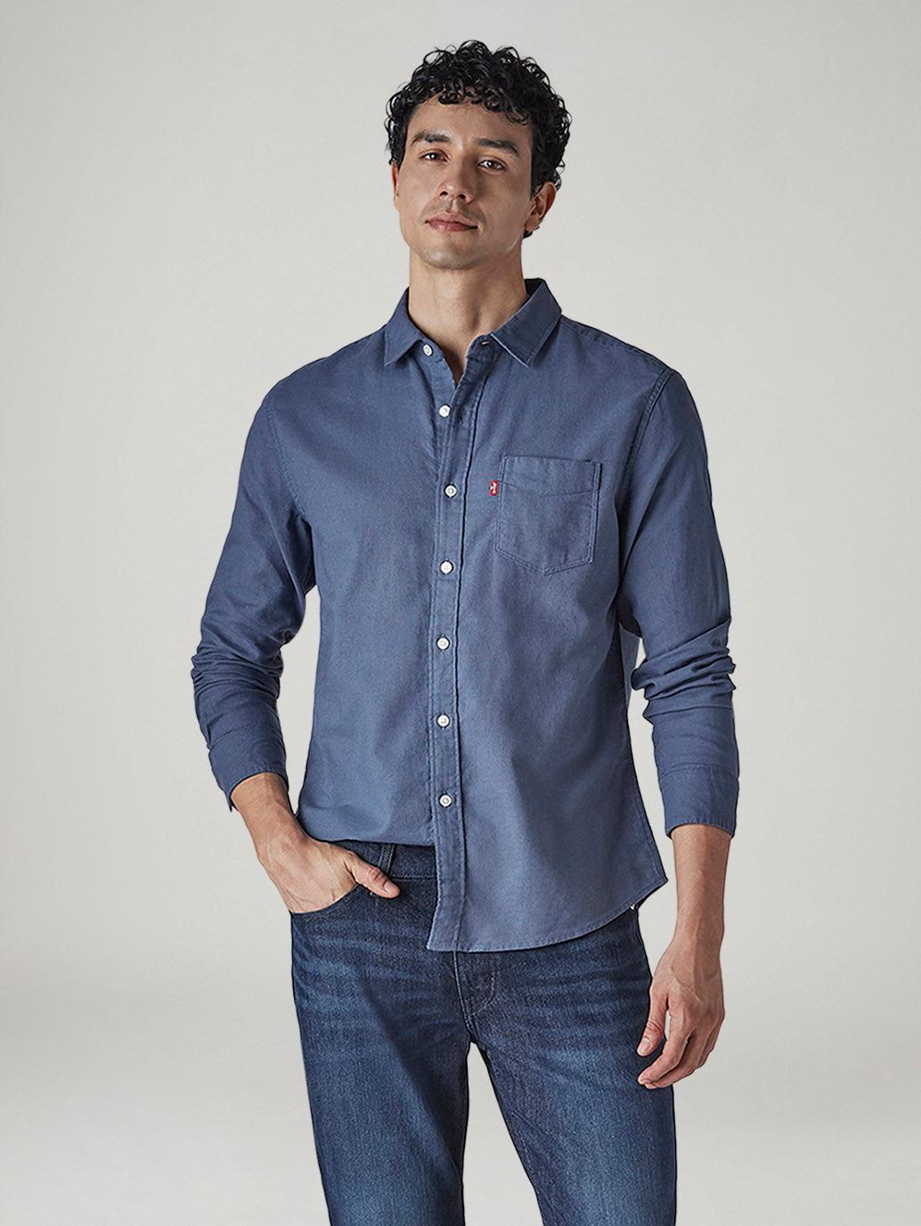 Men's Solid Slim Fit Oxford Shirt