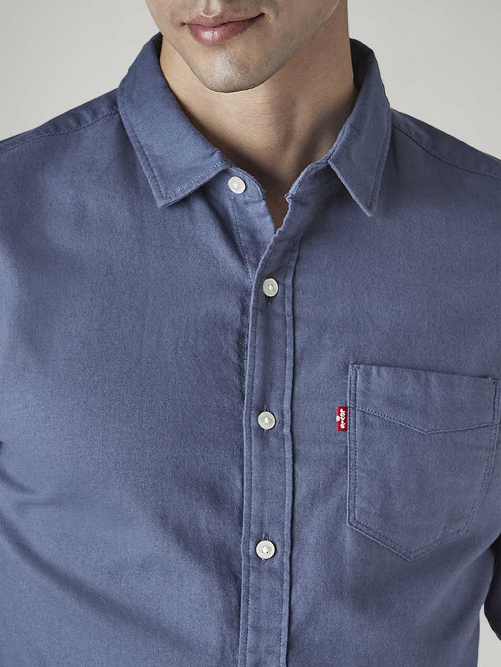 Men's Solid Slim Fit Oxford Shirt - 20 View