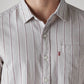 Men's Striped Relaxed Fit Dobby Shirt - Detail View
