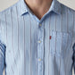 Men's Striped Relaxed Fit Dobby Shirt - Detail View