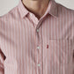 Men's Striped Relaxed Fit Dobby Shirt - Detail View