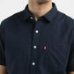 Men's Solid Spread Collar Shirt Blue - 12298def-98d6-4165-9a24-050661aac324 View