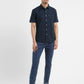 Men's Solid Spread Collar Shirt Blue - 32ebc14e-3c07-48b5-a135-e5c82ac7b246 View