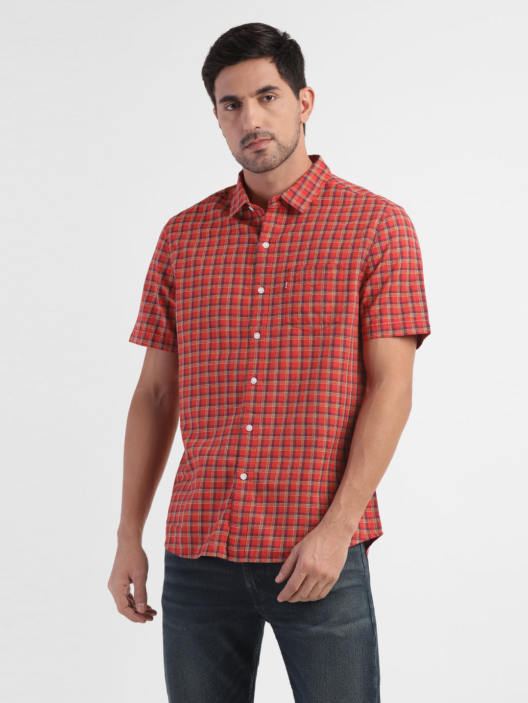 Men's Checkered Slim Fit Shirt