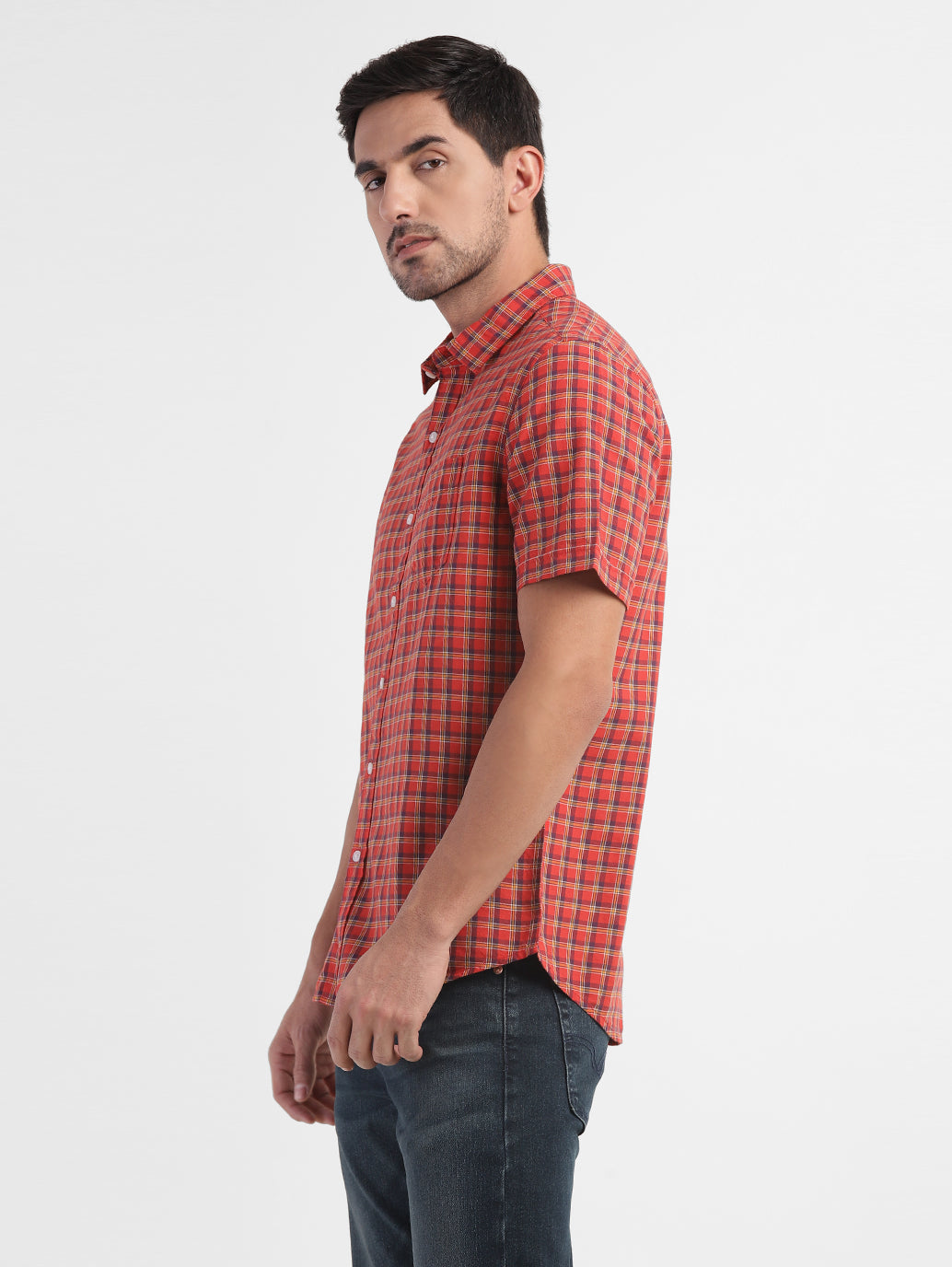 Men's Checkered Slim Fit Shirt