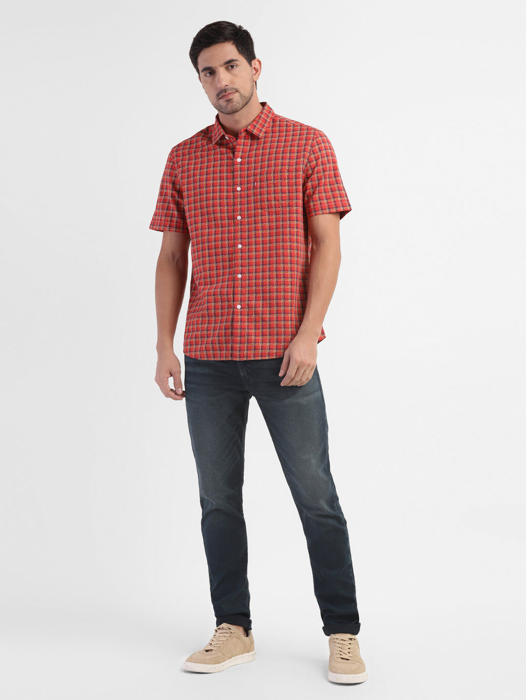 Men's Checkered Slim Fit Shirt