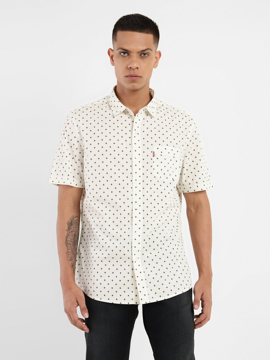 Men's Geometric Print Slim Fit Shirt