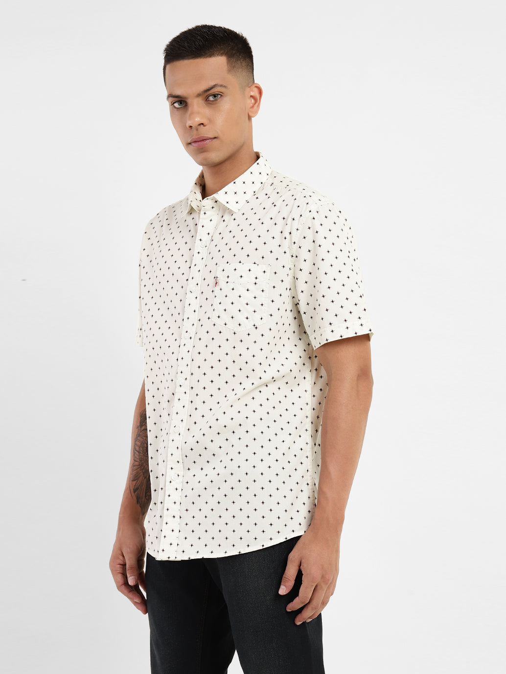 Men's Geometric Print Slim Fit Shirt