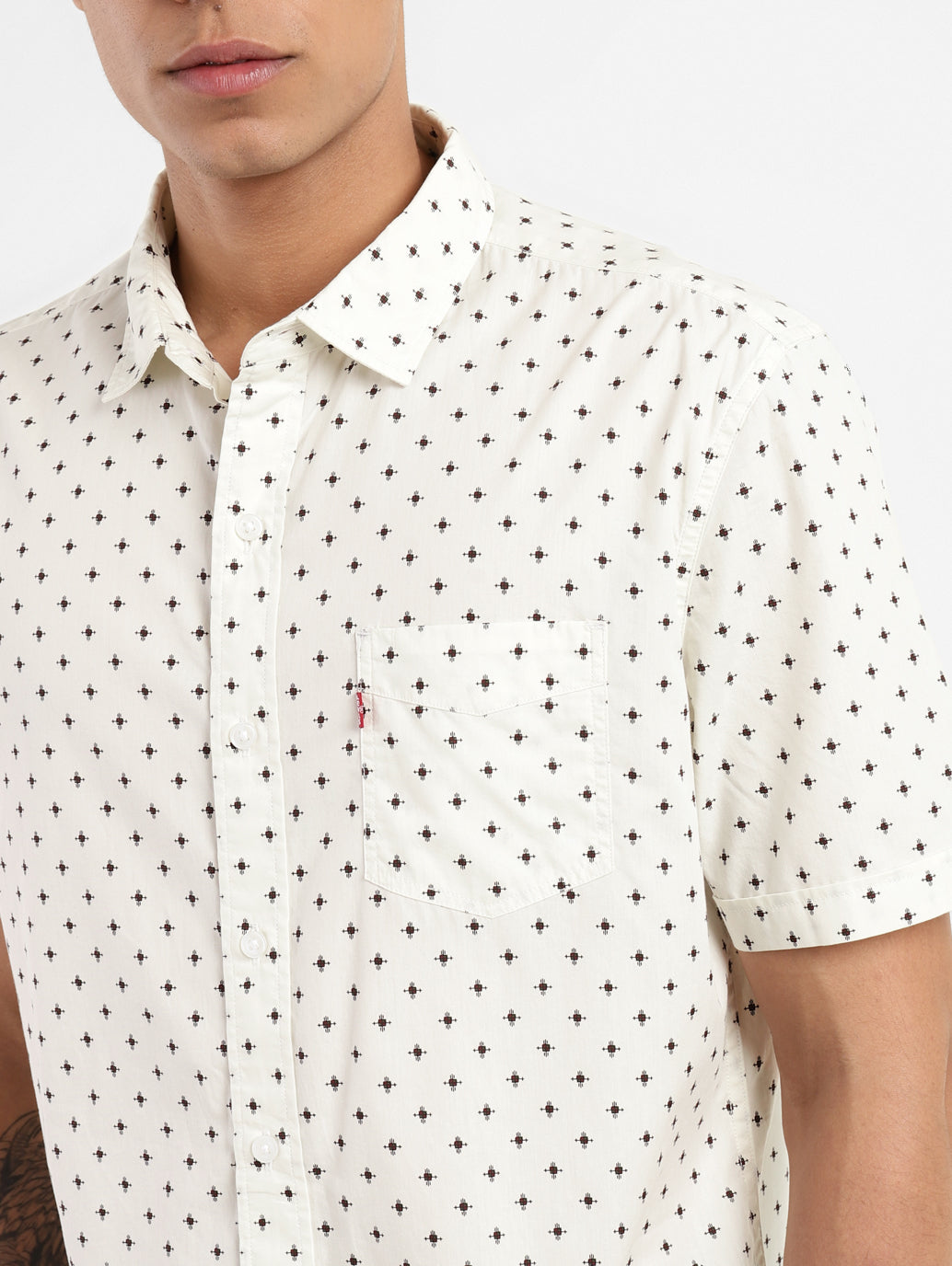 Men's Geometric Print Slim Fit Shirt