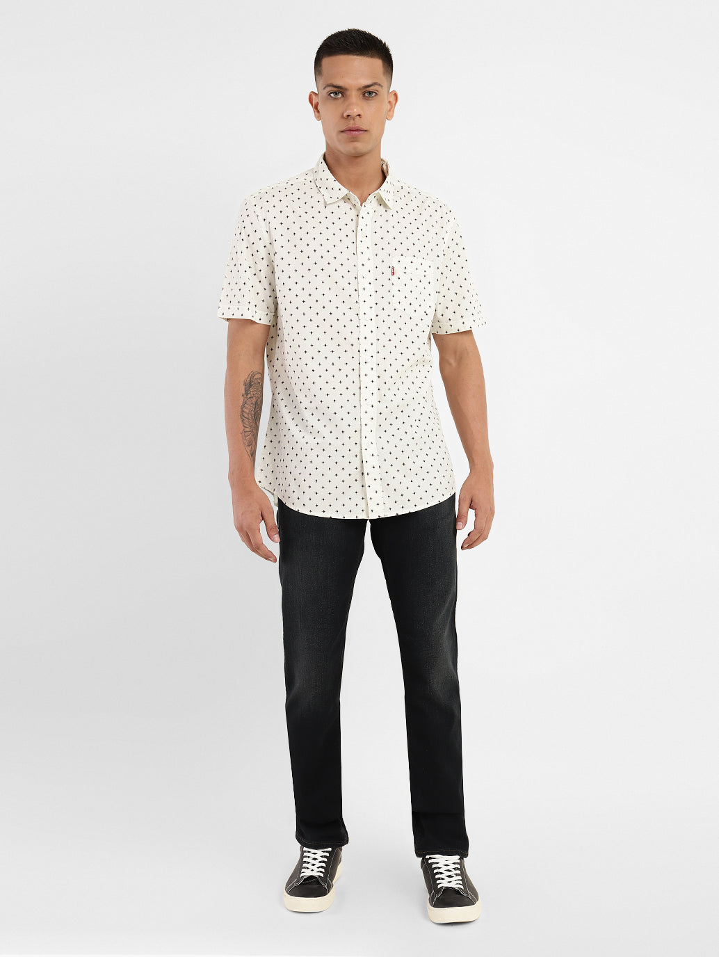 Men's Geometric Print Slim Fit Shirt