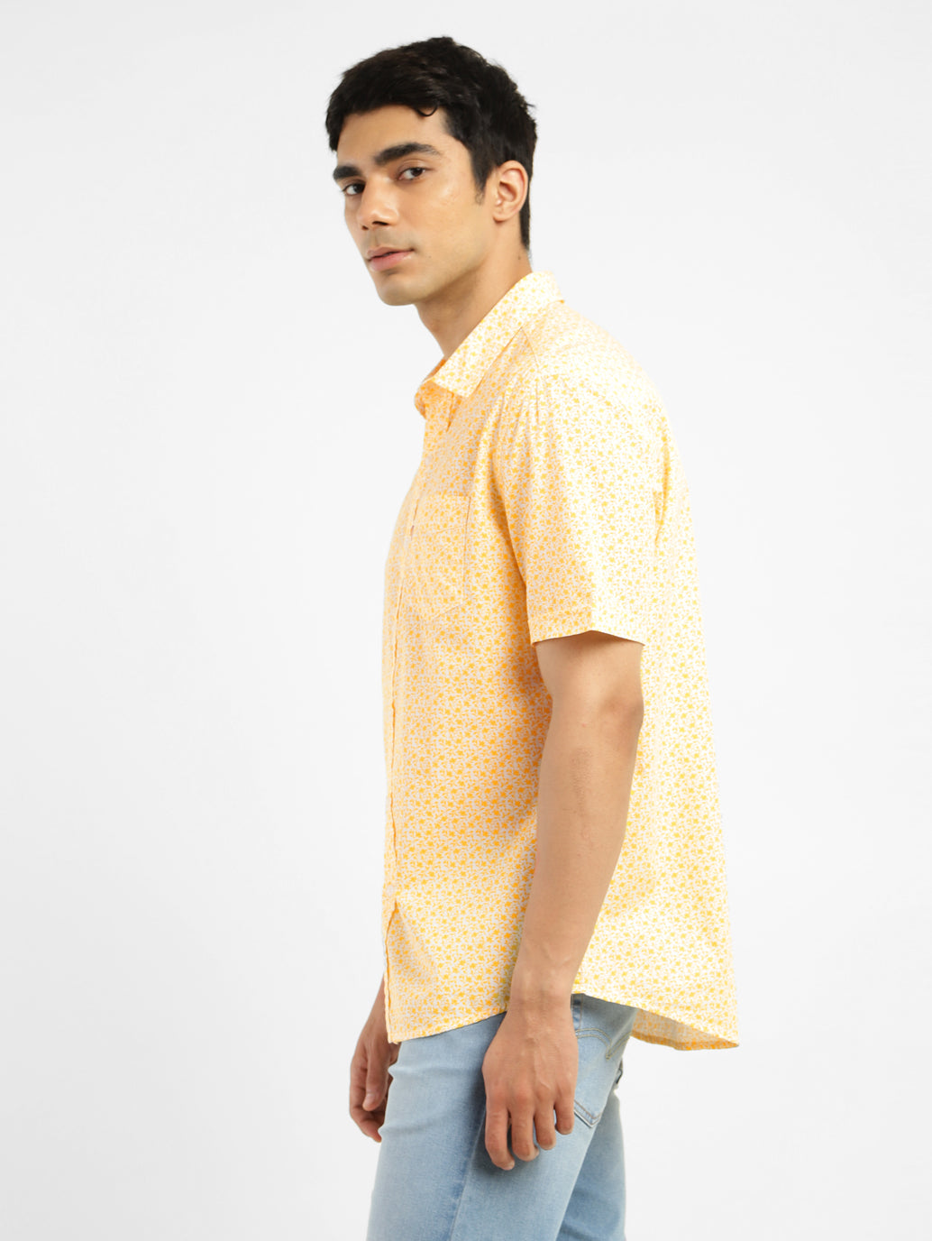 Men's Floral Print Slim Fit Shirt - c5f7b8ff-7a28-44b5-80c0-b85b457e1681 View