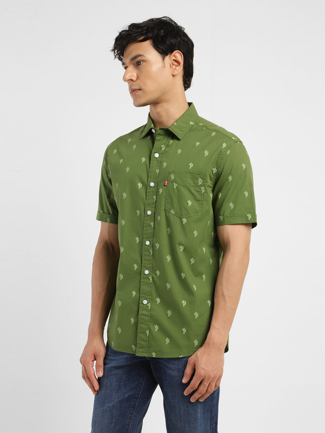 Men's All Over Printed Slim Fit Shirt