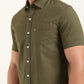 Men's Solid Slim Fit Shirt - Detail View
