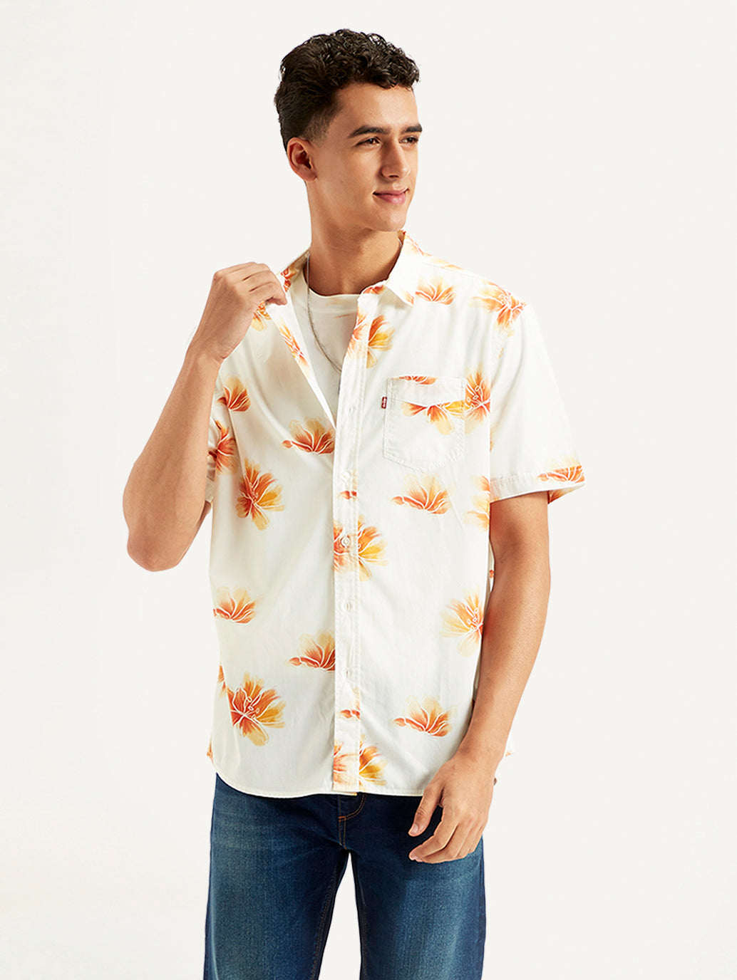 Men's All Over Printed Slim Fit Shirt