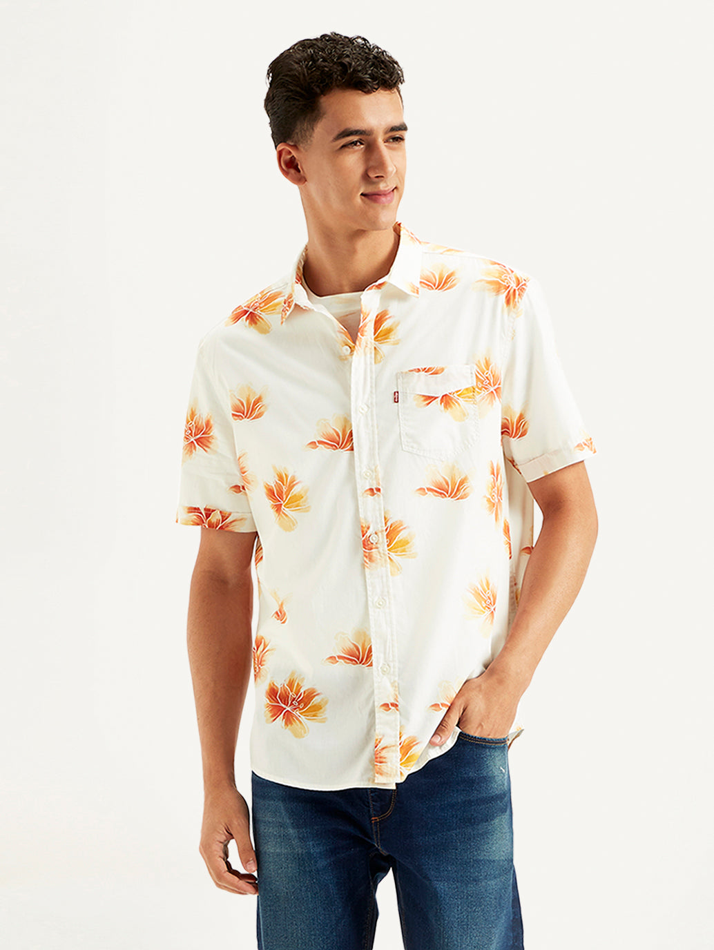 Men's All Over Printed Slim Fit Shirt