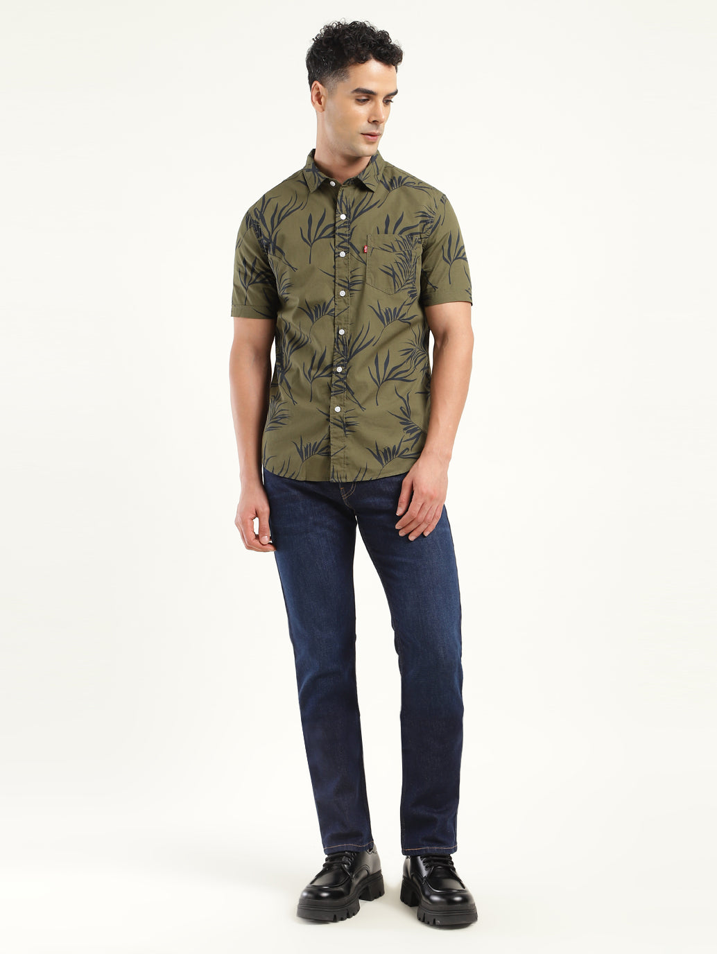 Men's All Over Printed Slim Fit Shirt