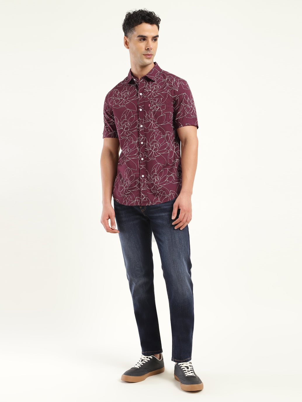 Men's All Over Printed Slim Fit Shirt