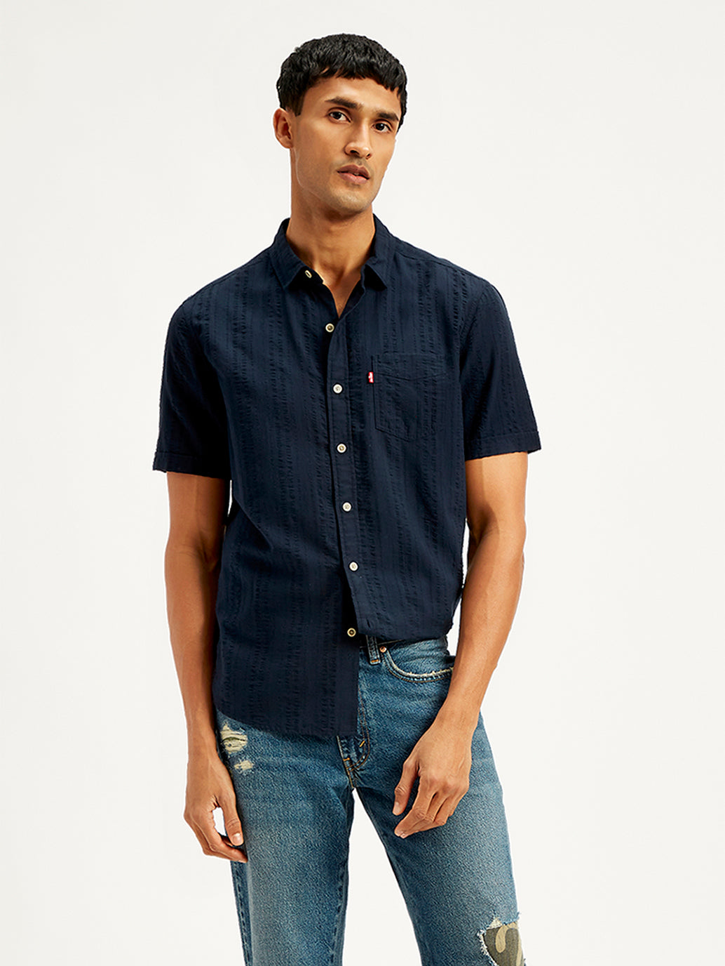 Men's Textured Regular Fit Shirt