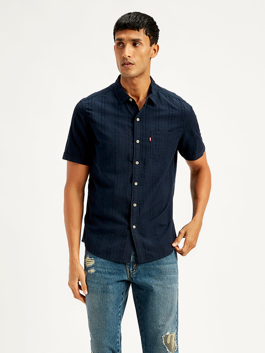 Men's Textured Regular Fit Shirt