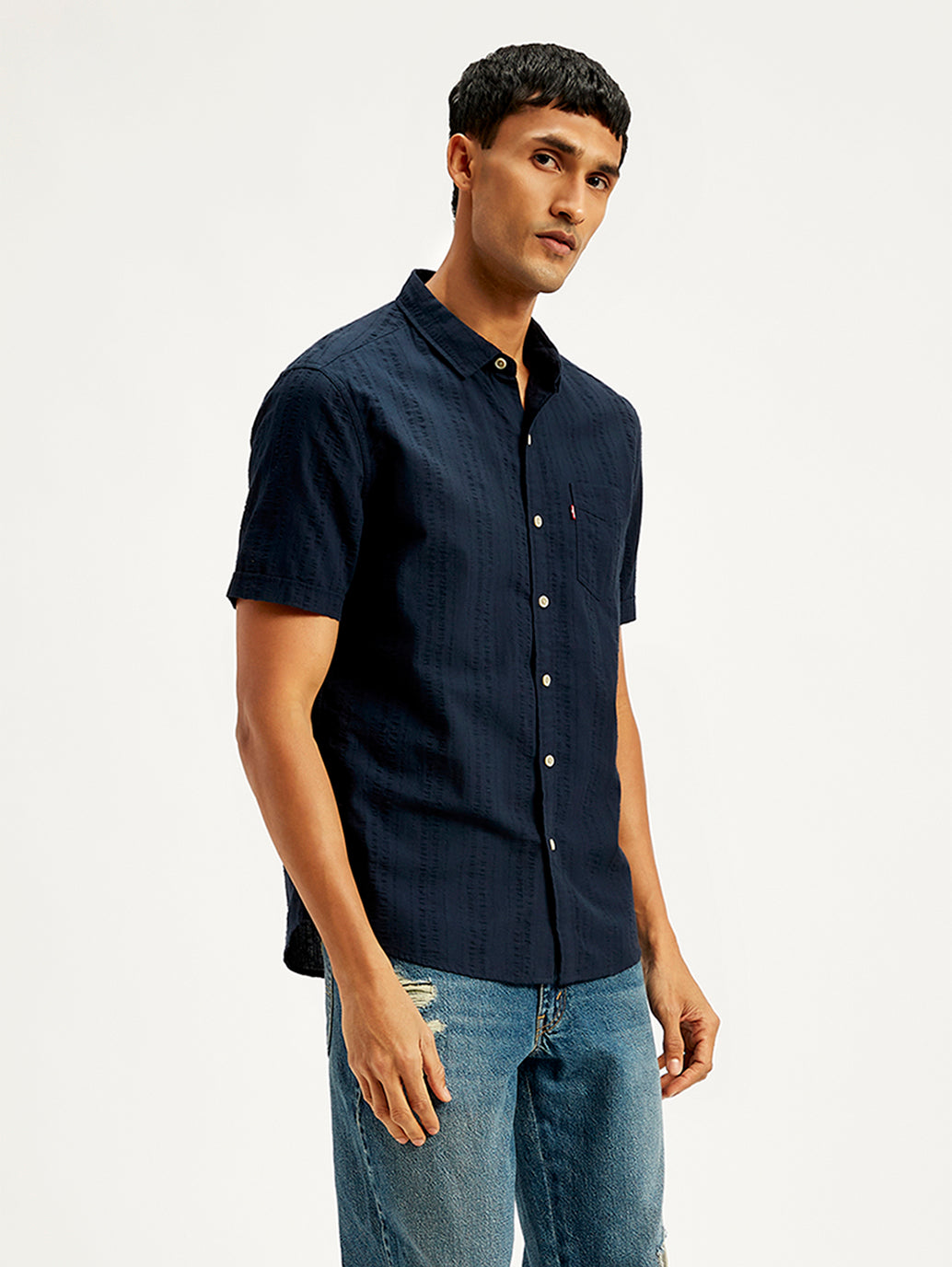 Men's Textured Regular Fit Shirt