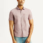 Men's Solid Slim Fit Shirt - Front View