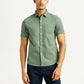 Men's Solid Slim Fit Shirt - Front View