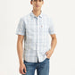 Men's Checked Slim Fit Oxford Shirt - Front View