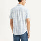 Men's Checked Slim Fit Oxford Shirt - Back View