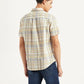 Men's Checkered Slim Fit Oxford Shirt - Back View