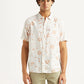 Men's Floral White Slim Fit Shirt - Styleshot View
