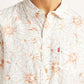Men's Floral White Slim Fit Shirt - Detail View