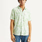 Men's Floral Light Green Slim Fit Shirt - Styleshot View