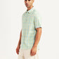 Men's Checkered Green Slim Fit Shirt - Side View