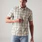 Men's Checkered Slim Fit Shirt - Front View