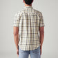 Men's Checkered Slim Fit Shirt - Back View