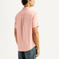 Men's Solid Light Pink Slim Fit Oxford Shirt - Back View