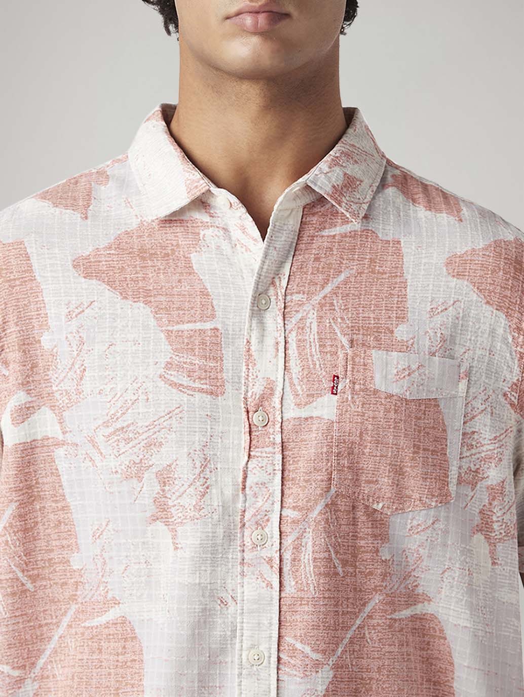 Men's Abstract Slim Fit Shirt - Detail View