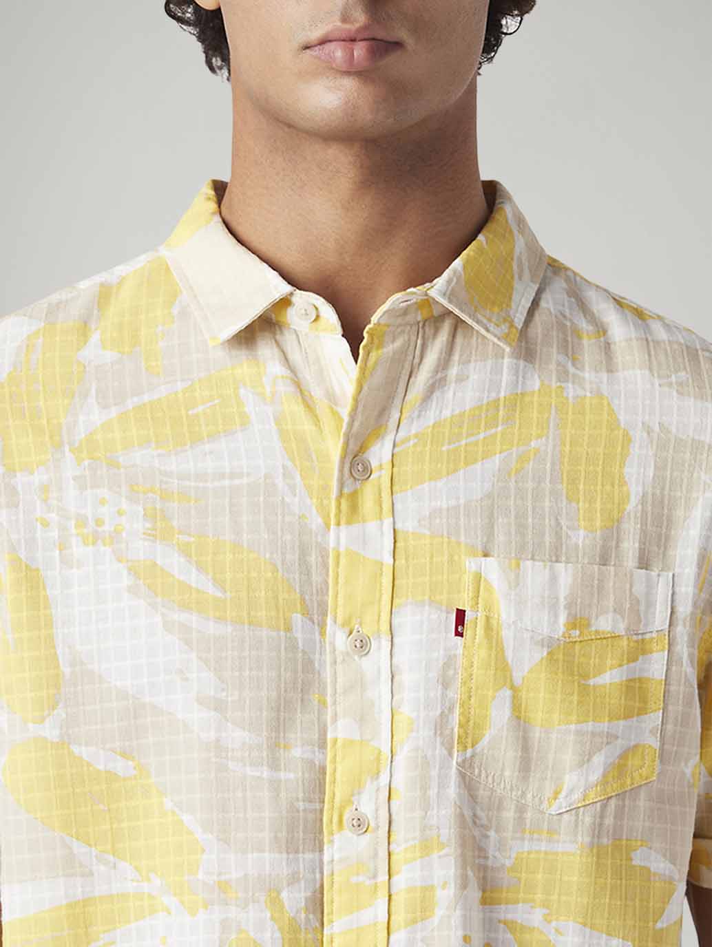 Men's Abstract Slim Fit Shirt - Detail View