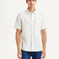 Men's Solid White Slim Fit Shirt - Front View