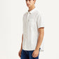 Men's Solid White Slim Fit Shirt - Side View