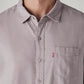 Men's Solid Slim Fit Oxford Shirt - Detail View