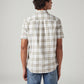 Men's Checkered Slim Fit Shirt - Back View