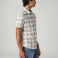 Men's Checkered Slim Fit Shirt - Side View