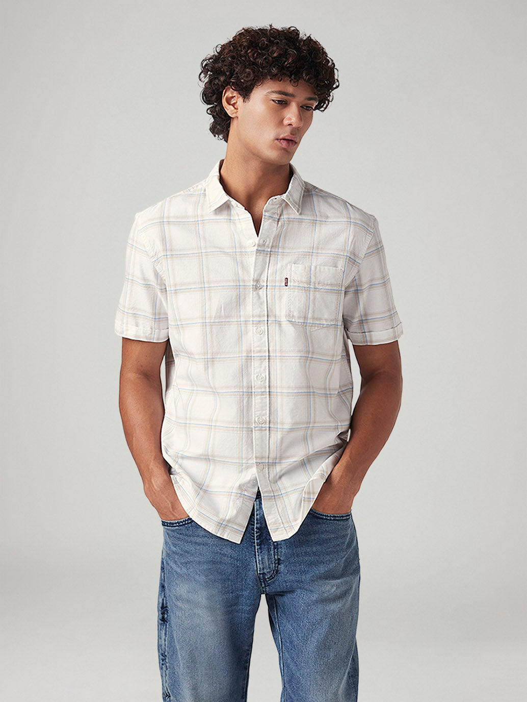 Men's Checkered Slim Fit Shirt - Styleshot View