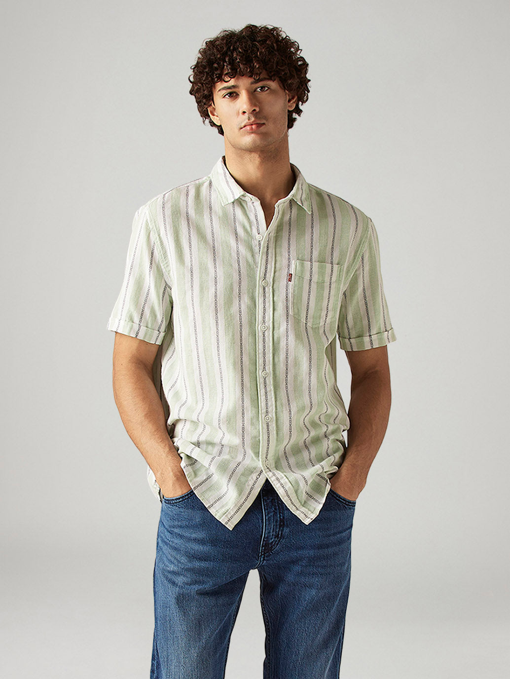 Men's Striped Relaxed Fit Shirt