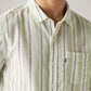 Men's Striped Relaxed Fit Shirt - Detail View