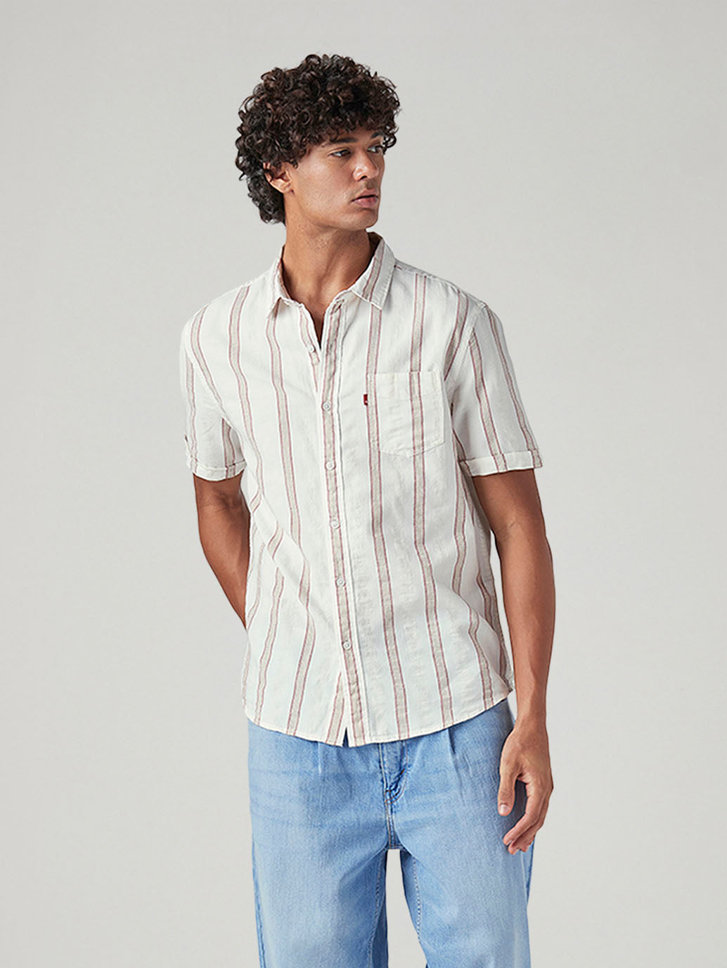 Men's Striped Relaxed Fit Shirt