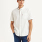 Men's Solid White Slim Fit Oxford Shirt - Styleshot View
