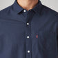 Men's Solid Navy Slim Fit Oxford Shirt - 2c336877-8711-4f8b-8a5a-065ee95fa94c View