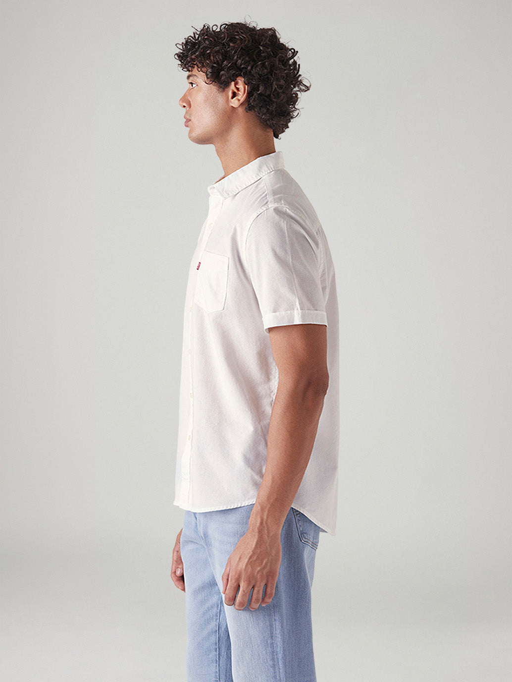 Men's Solid White Slim Fit Oxford Shirt - 93cf4f12-fd52-4478-977e-78cd81be53cc View